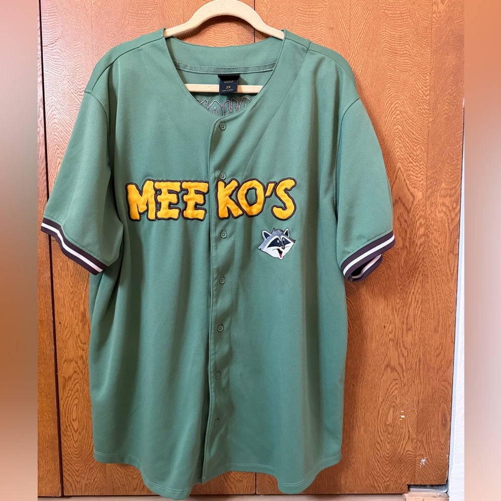Men’s Disney Pocahontas Meeko Green Jersey with Embroidery 2XL